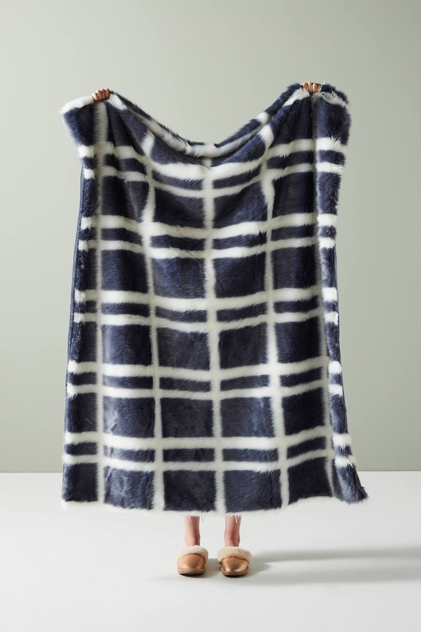 Anthropologie + Marrion Faux Fur Throw Blanket