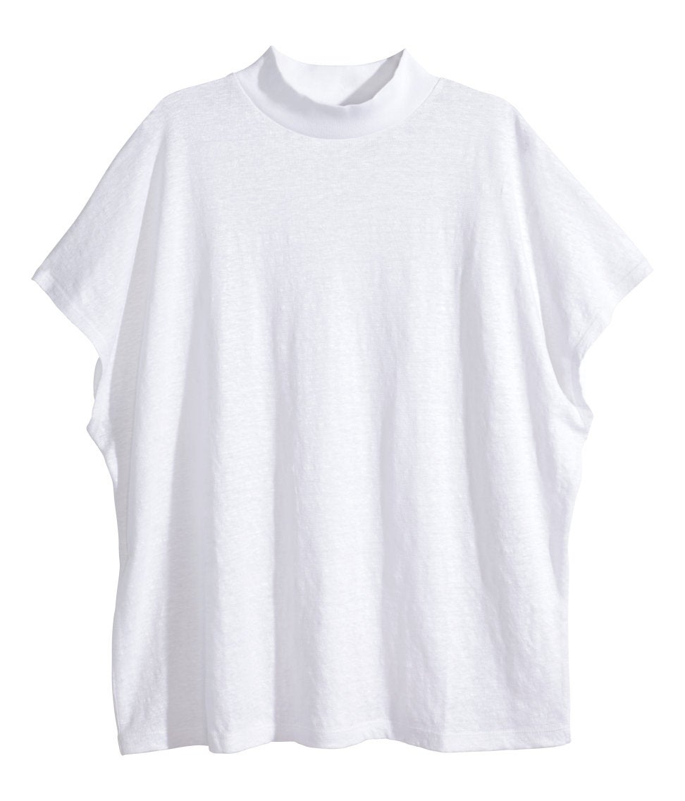 H&M + Linen Top With Collar