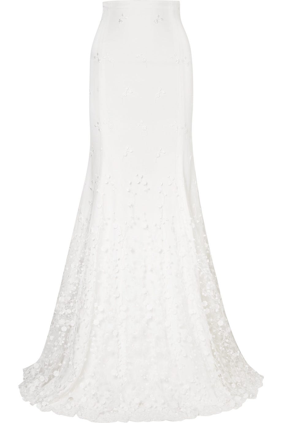 Rime Arodaky Arwen Cropped Embroidered Tulle and Crepe Top