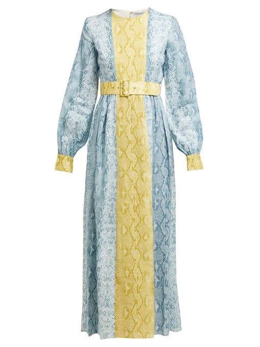 chinese dress ladies Emilia Linen Sleeveless Elastic Waist Long Dress - Off main image 1